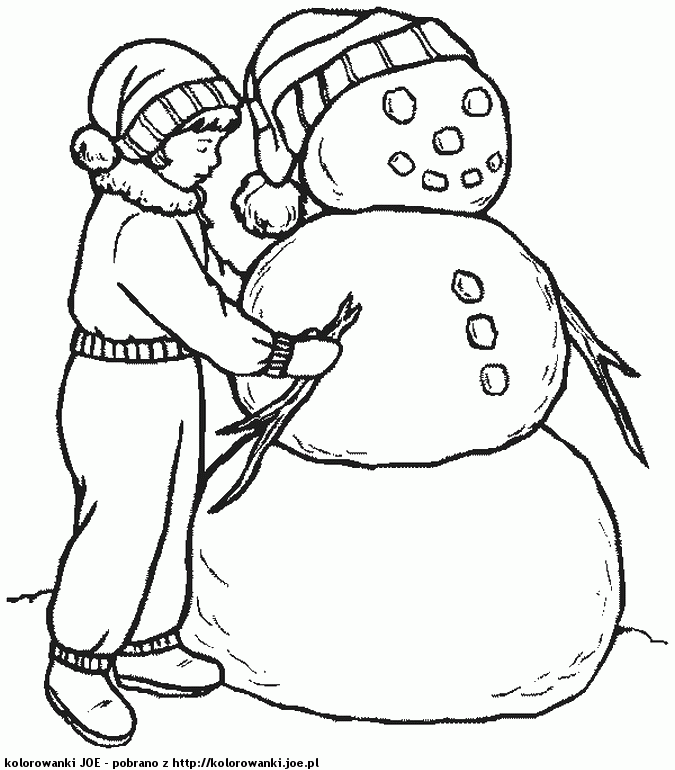 Bałwany kolorowanki